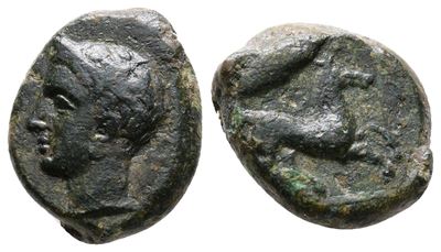 Sicily, Carthaginian Domain, C. 375-350 Bc. Æ (13 MM, 4.15 G).