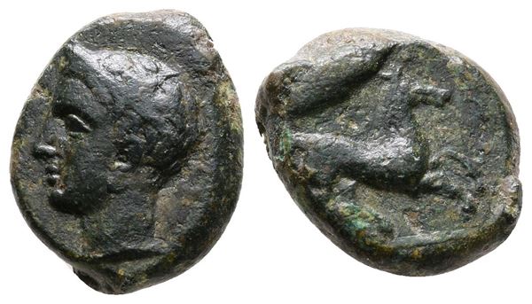 Sicily, Carthaginian Domain, c. 375-350 BC. Æ (13 mm, 4.15 g).