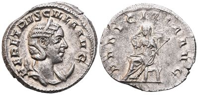 Herennia Etruscilla Augusta (249-251) Antoninianus, Rome, 249-250; Ar (4,40 G; 21,4 MM; 6 H)