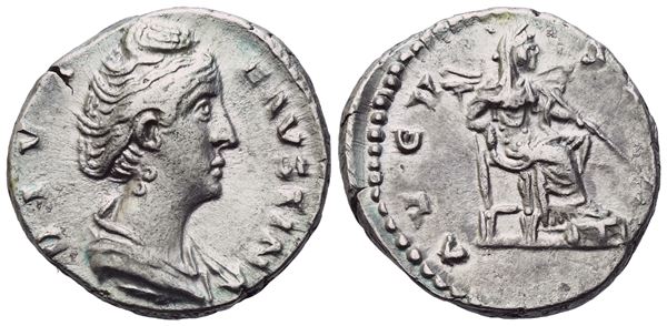 DIva Faustina I (died 141), Denarius, Rome, after 140; AR (3,51 g; 17 mm; 6 h)