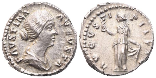 Faustina II Augusta (147-175), Denarius struck under Antoninus Pius, Rome, 147-161; AR (3,40 g; 16,6 mm; 5 h)