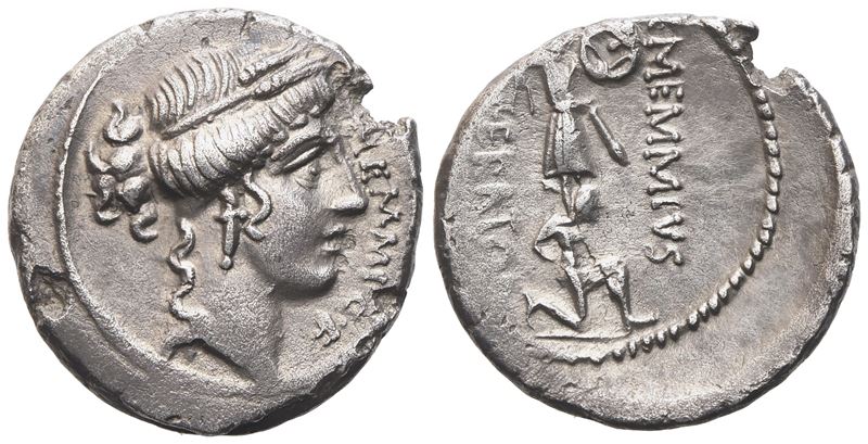 C. Memmius, Denarius, 56 Bc; Ar (3,70 G; 18,5 MM; 9 H)