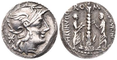 Ti. Minucius Augurinus, Denarius, 134 Bc; Ar (3,50 G; 17,4 MM)