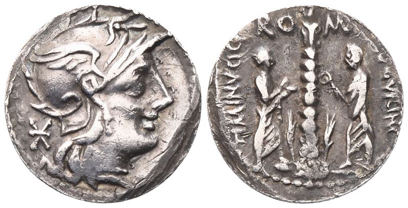 Ti. Minucius Augurinus, Denarius, 134 Bc; Ar (3,50 G; 17,4 MM)