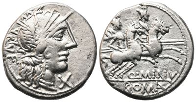 Q. Minucius Rufus, Denarius, 122 Bc; Ar (3,86 G; 18,5 MM; 4 H)