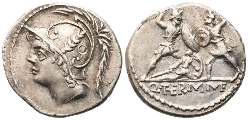Q. Minucius Thermus, Denarius, Rome, 103 BC; AR (4,02 g; 18,4 mm; 5 h)