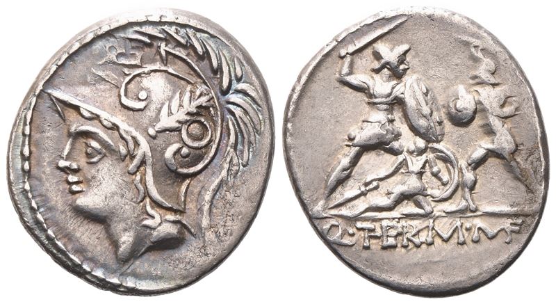 Q. Minucius Thermus, Denarius, 103 Bc; Ar (3,96 G; 19 MM; 6 H)