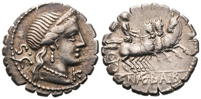 C. Naevius Balbus, Denarius Serratus, 79 Bc; Ar (3,71 G; 18,5 MM; 6 H)