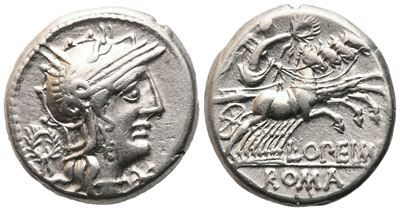 L. Opimius, Denarius, 131 Bc; Ar (3,91 G; 16,4 MM; 11 H)
