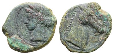 Carthage, C. 264-241 Bc. Æ Quarter Shekel (13 MM, 1.87 G).