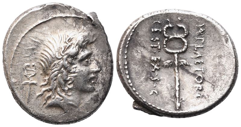 M. Plaetorius Cestianus, Denarius, Rome, 69 Bc; Ar (4,13 G; 18 MM; 3 H)