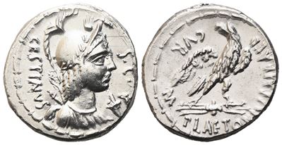 M. Plaetorius Cestianus, Denarius, 67 Bc; Ar (4,03 G; 18 MM; 5 H)
