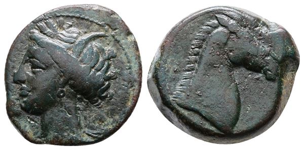 Carthaginian Domain, Sardinia, c. 300-264 BC. Æ (19 mm, 6.31 g).  - Auction Greek, Roman and Byzantine Coins	 - Bertolami Fine Art - Prague