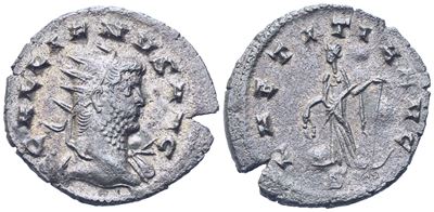 Gallienus (253-268), Antoninianus, Mediolanum, 263-264; Silvered Æ (3,06 G; 21,5 MM; 1 H)