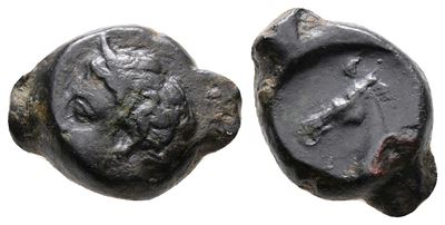 Sicily, Carthaginian Domain(?), C. 375-350 Bc. Æ (12 MM, 3.54 G).