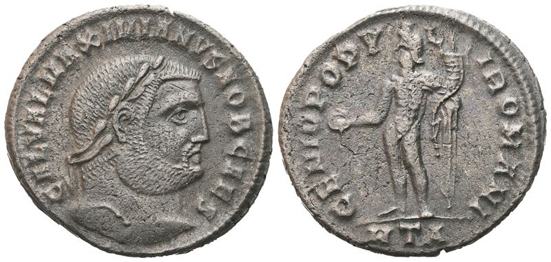 Galerius Caesar, Follis, Heraclea, 297-298 d.C., Æ (8,40 g; 27,5 mm; 6 h)