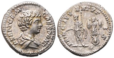 Geta Caesar (198-209), Denarius, Rome, 202-203; Ar (3,26 G; 18,4 MM; 6 H)