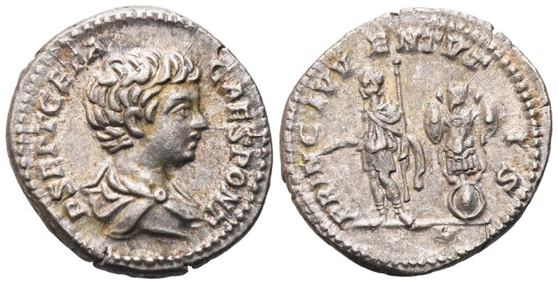 Geta Caesar (198-209), Denarius, Rome, 202-203; Ar (3,26 G; 18,4 MM; 6 H)