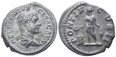Geta Caesar (198-209), Denarius, Rome, 209; Ar (3,04 G; 19 MM; 12 H)