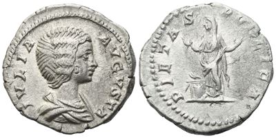 Julia Domna Augusta (193-217), Denarius, Rome, 196-211; Ar (3,31 G; 17,8 MM; 7 H)