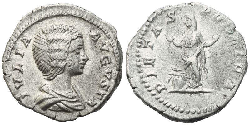 Julia Domna Augusta (193-217), Denarius, Rome, 196-211; Ar (3,31 G; 17,8 MM; 7 H)