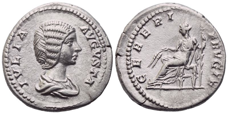 Julia Domna (193-217), Denarius, Rome, 196-211; Ar (3,58 G; 18,8 MM; 12 H)