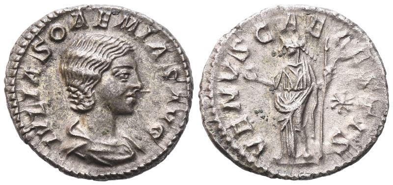 Julia Soaemias Augusta (218-222), Denarius, Rome, 220-222; Ar (2,67 G; 18,5 MM; 6 H)
