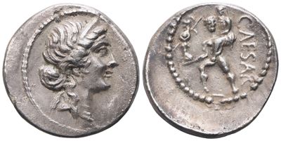 Julius Caesar, Denarius, Late 48-47 Bc; Ar (2,73 G; 19,3 MM)
