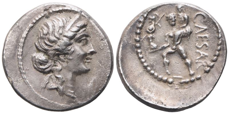 Julius Caesar, Denarius, Late 48-47 Bc; Ar (2,73 G; 19,3 MM)