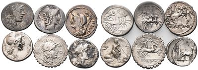 Lot Of 6 Roman Republican Denarii