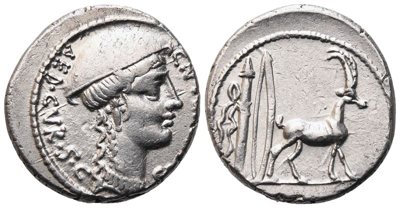C. Plancius, Denarius, Rome, 55 Bc; Ar (3,89 G; 18 MM; 11 H)