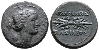 Sicily, Syracuse. Agathokles (317-289 Bc). Æ Litra (23 MM, 8.90 G).