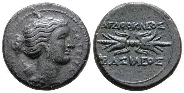 Sicily, Syracuse. Agathokles (317-289 BC). Æ Litra (23 mm, 8.90 g).