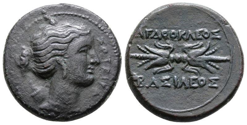 Sicily, Syracuse. Agathokles (317-289 Bc). Æ Litra (23 MM, 8.90 G).