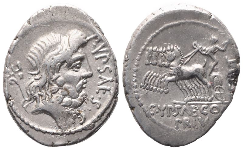 P. Plautius Hypsaeus, Denarius, 60 Bc; Ar (4,03 G; 20,2 MM; 6 H)