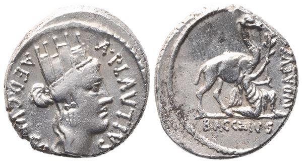 A. Plautius, Denarius, 55 BC; AR (3,93 g; 17,5 mm; 4 h)