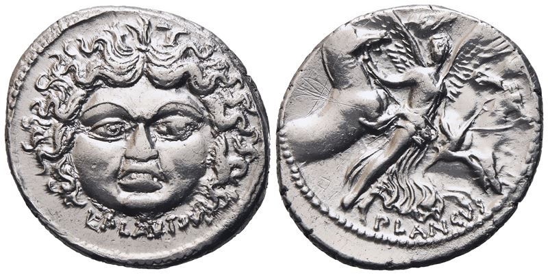 L. Plautius Plancus, Denarius, 47 Bc; Ar (3,85 G; 19,8 MM; 6 H)