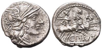 C. Plutius, Denarius, Rome, 121 Bc; Ar (3,91 ; 18,4 MM; 9 H)