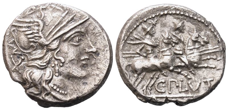 C. Plutius, Denarius, Rome, 121 Bc; Ar (3,91 ; 18,4 MM; 9 H)