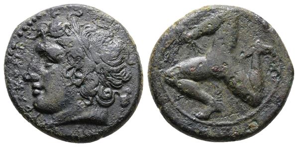 Sicily, Syracuse. Agathokles (317-289 BC). Æ Hemidrachm (18 mm, 6.03g g).