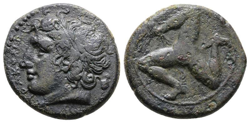 Sicily, Syracuse. Agathokles (317-289 Bc). Æ Hemidrachm (18 MM, 6.03g G).