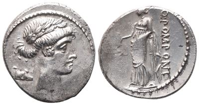 Q. Pomponius Musa, Denarius, 66 Bc; Ar (3,73 G; 18,3 MM; 10 H)