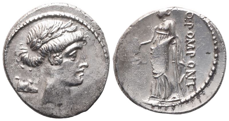Q. Pomponius Musa, Denarius, 66 Bc; Ar (3,73 G; 18,3 MM; 10 H)