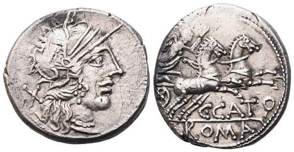 C. Porcius Cato, Denarius, Rome, 123 BC; AR (3,92 g; 18,5 mm; 3 h) 