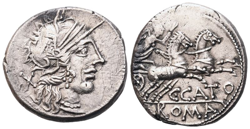 C. Porcius Cato, Denarius, Rome, 123 Bc; Ar (3,92 G; 18,5 MM; 3 H)