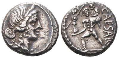 Julius Caesar, Denarius, Late 48-47 Bc; Ar (3,80 G; 16,5 MM; 6 H)