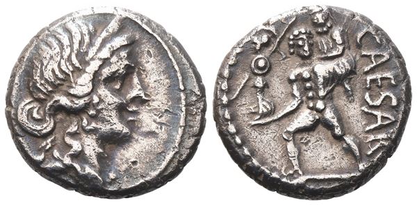 Julius Caesar, Denarius, late 48-47 BC; AR (3,80 g; 16,5 mm; 6 h)