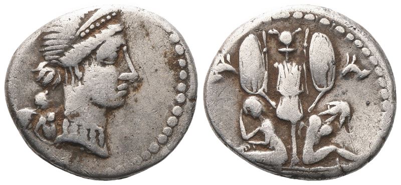 Julius Caesar, Denarius, 46-45 Bc; Ar (3,87 G; 17,6 MM; 6 H)