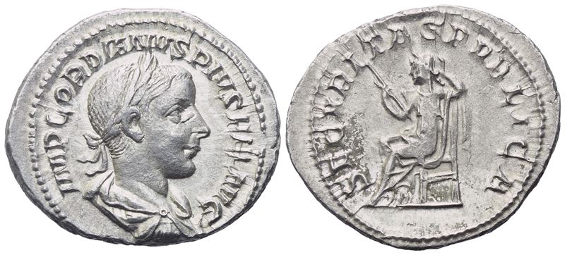Gordian III (238-244), Denarius, Rome, 240; Ar (3,32 G; 20,8 MM; 6 H)