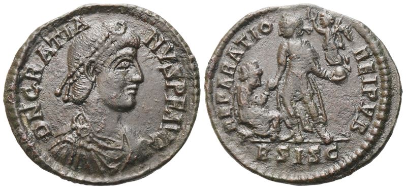 Gratian (367-383), Follis, Siscia, 378-383; Æ (4,40 G; 24,5 MM; 12 H)